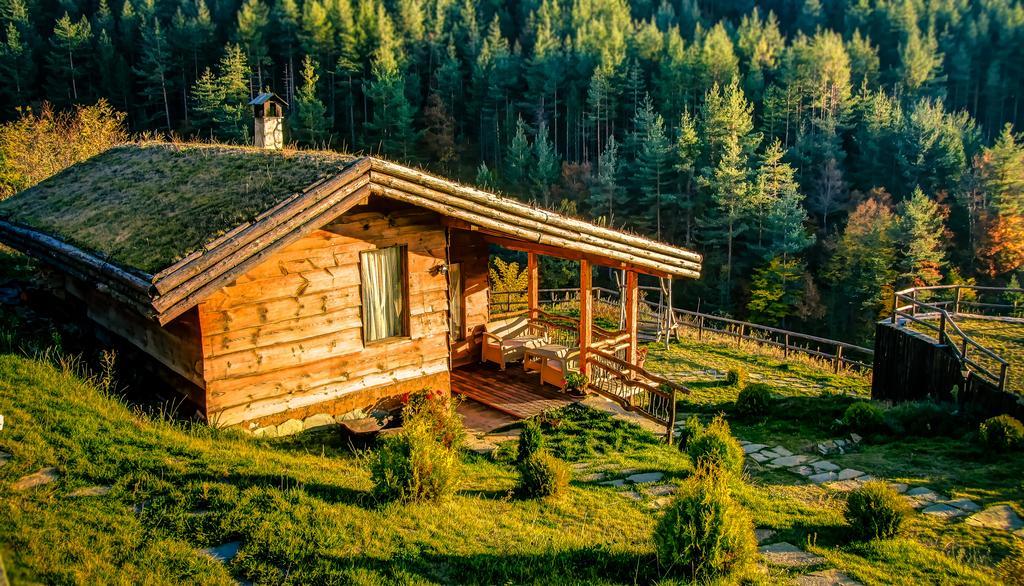Панорама хаус Лещен и еко къщи Дървена и Землянка Экстерьер фото